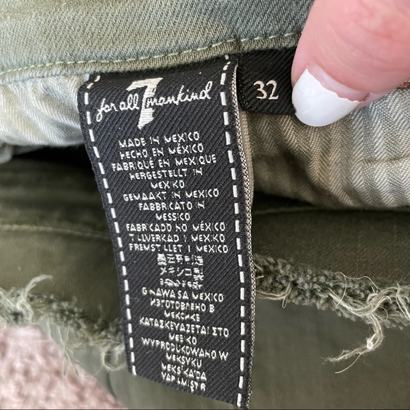 7 For All Mankind Paperbag Roxanne in Green - Picture 7 of 8